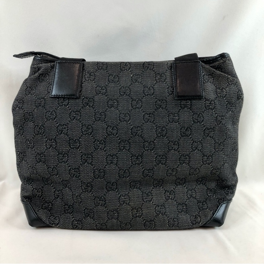 Gucci Black and Gray Monogram Tote - Picture 2 of 14